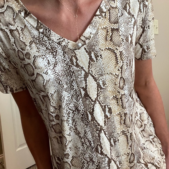 Entro Snake Print Dress and Soft Pink Top - Picture 8 of 15